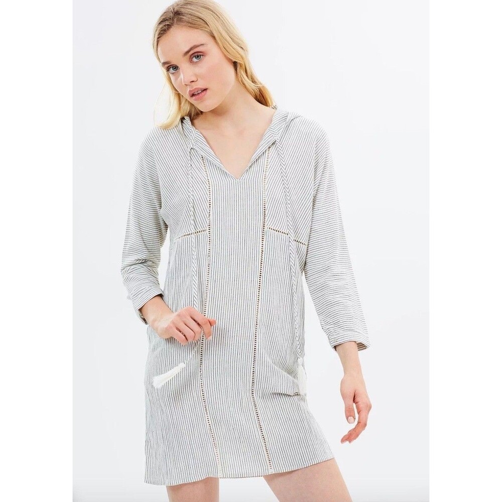 Solito Nomad Mara Tunic Hooded Swim Cover Up Dress